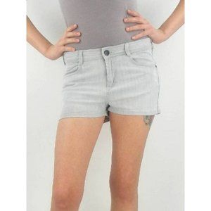 GESTUZ  Denim JEANS Shorts LIGHT GREY Slight DISTRESS 4-Pocket DULLE ( 30 )